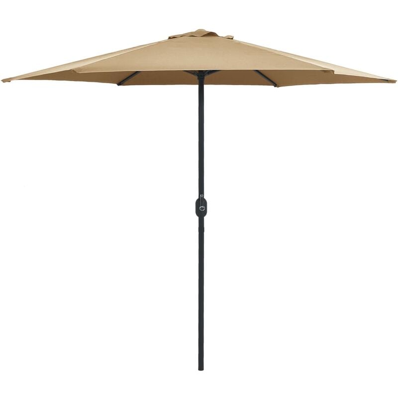 

vidaXL Sombrilla de Jardín con Palo de Aluminio 270x246 cm Gris Taupe - Gris Topo