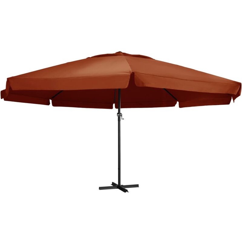 

Sombrilla de jardín con palo de aluminio terracota 600 cm