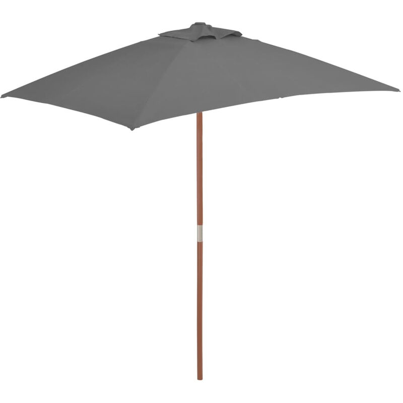 

Sombrilla de jardin con palo de madera 150x200 cm antracita