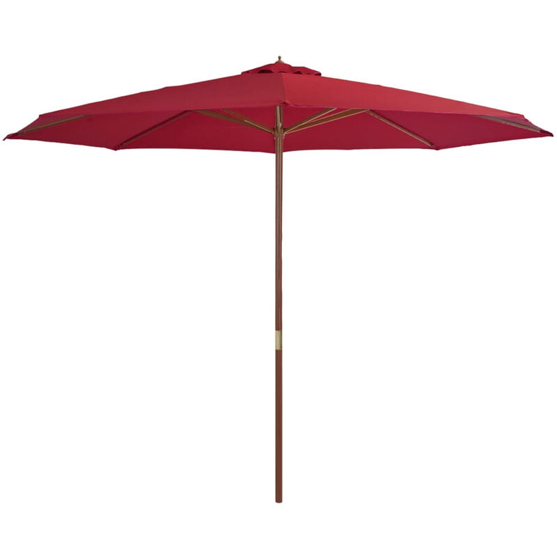 

Sombrilla de jardin con palo de madera 350 cm burdeos