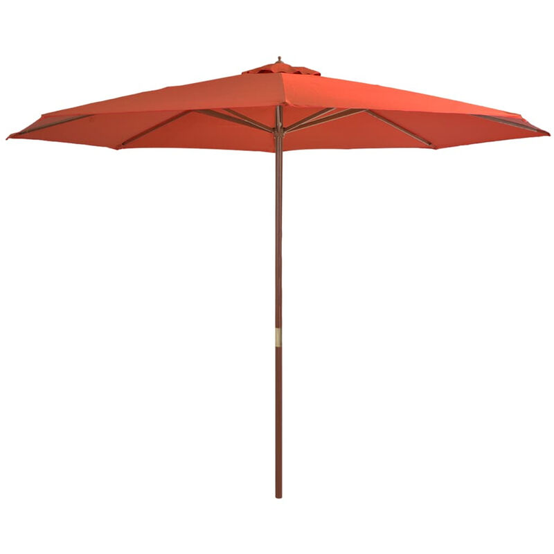 

Sombrilla de jardin con palo de madera 350 cm terracota