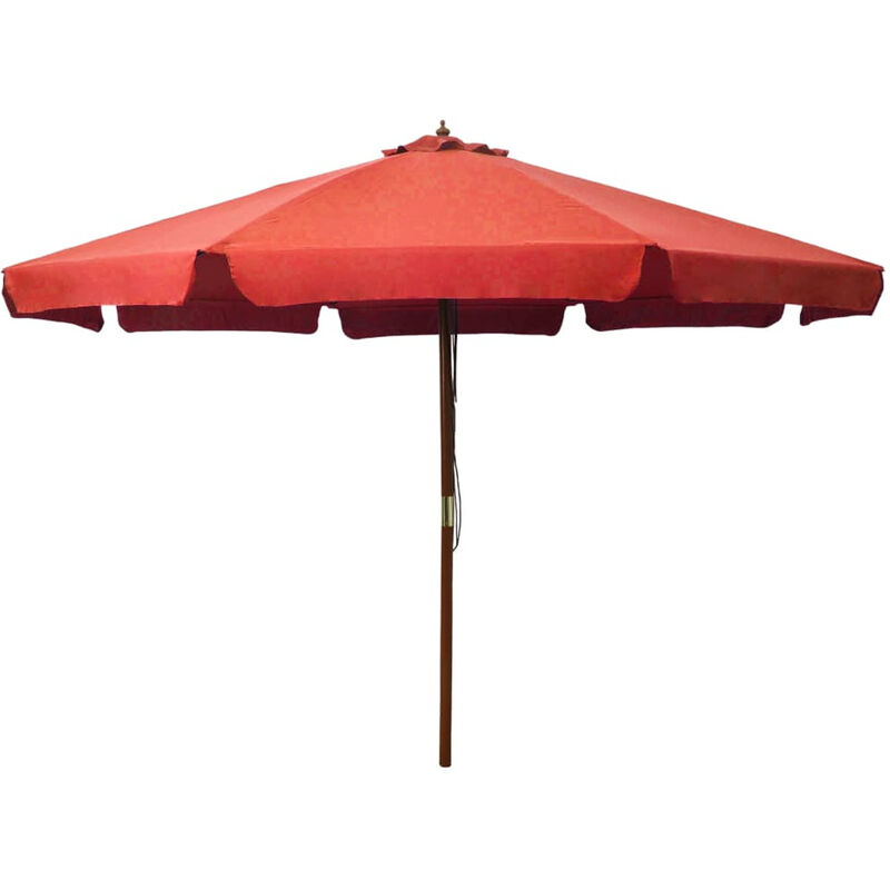 

Sombrilla de jardin con palo de madera terracota 330 cm