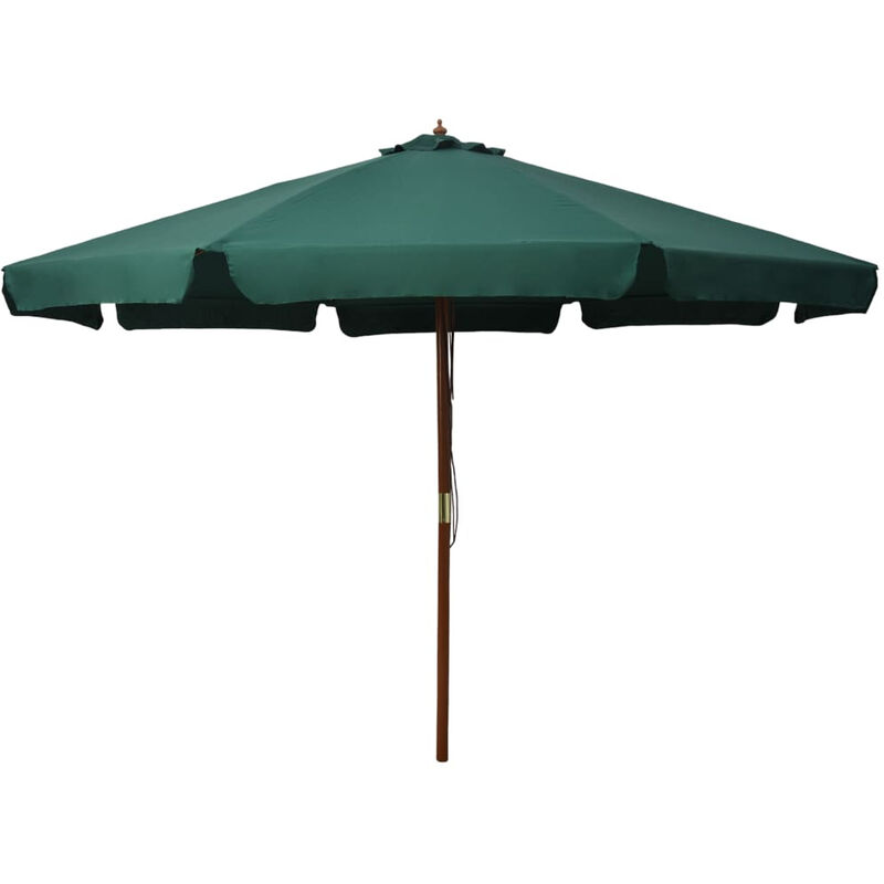 

Sombrilla de jardin con palo de madera verde 330 cm