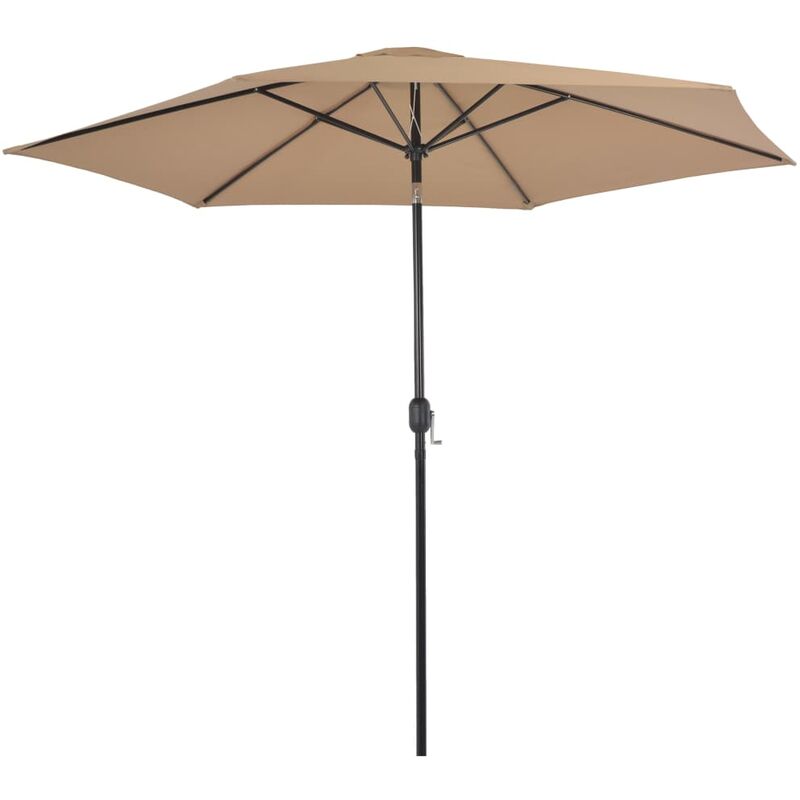 

Sombrilla de jardin con palo de metal 300 cm gris topo