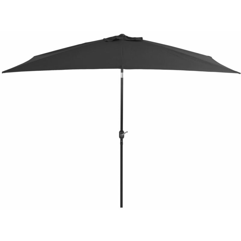

Sombrilla de jardin con palo de metal 300x200 cm gris antracita