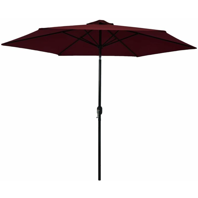 

Sombrilla de jardin con palo de metal rojo burdeos 300 cm