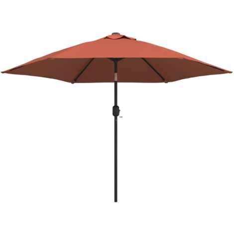 Sombrilla de jardín con palo de metal terracota 300 cm vidaXL