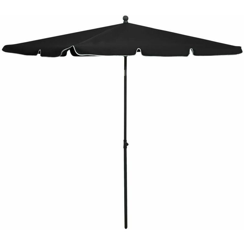

Sombrilla de jardin con palo negro 210x140 cm
