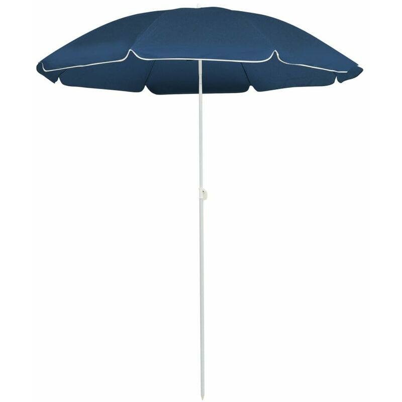 

Sombrilla de jardin con poste de acero azul 180 cm