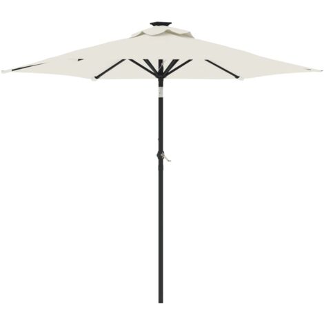 Sombrilla de jardín con poste de acero blanca 225x225x212 cm vidaXL