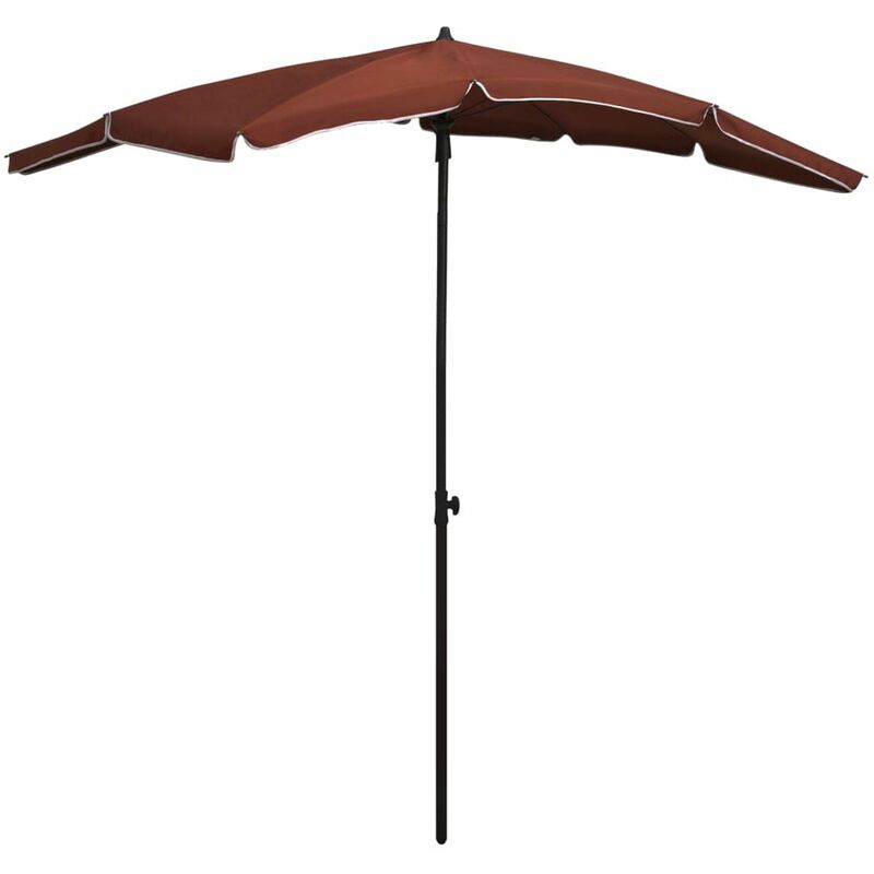 

Sombrilla de jardin con poste terracota 200x130 cm