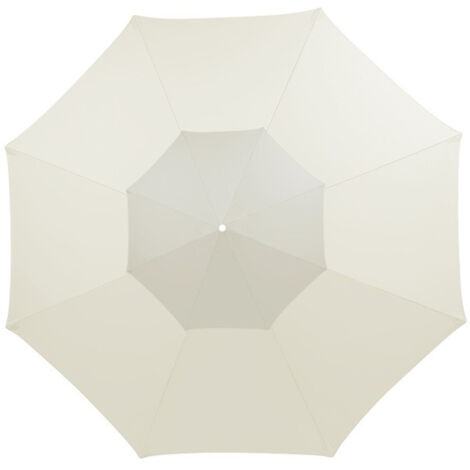 Sombrilla de jardín de tela de repuesto, doble capa, toldo protector de tela, 2,7 m, blanca o caqui.
