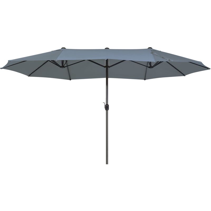 

Sombrilla de jardín con doble toldo antracita 460 cm SIBILLA