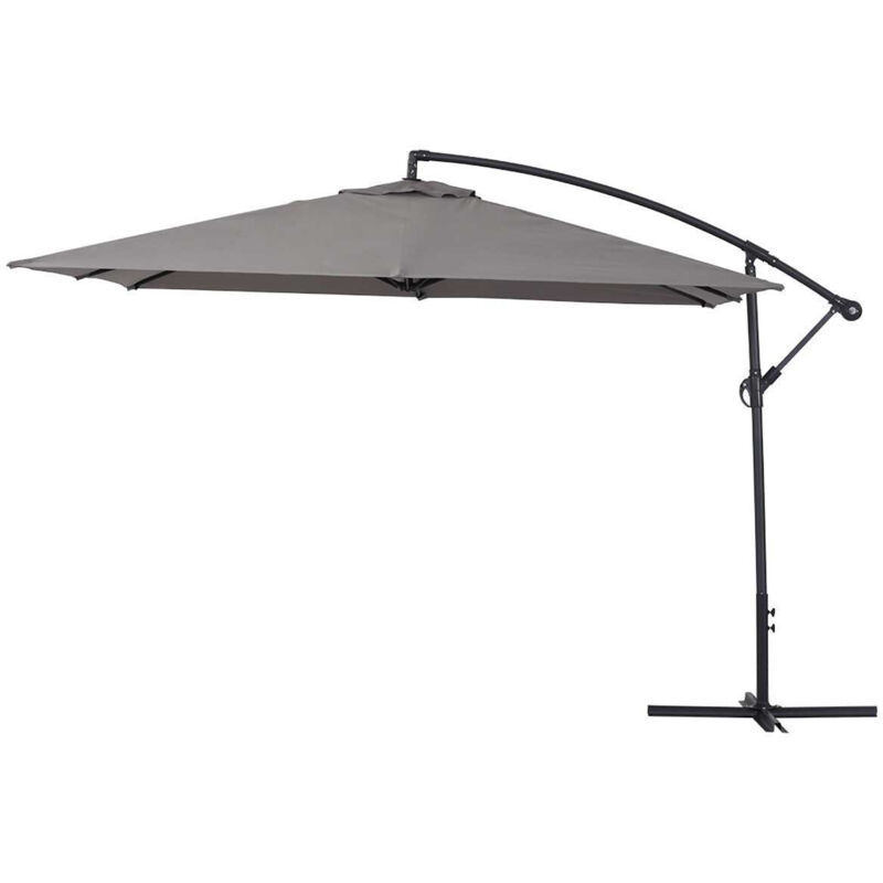 

Habitat Et Jardin - Parasol lateral de jardín Aluminio Ilios 3 Cuadrado 3 x 3 m - Gris