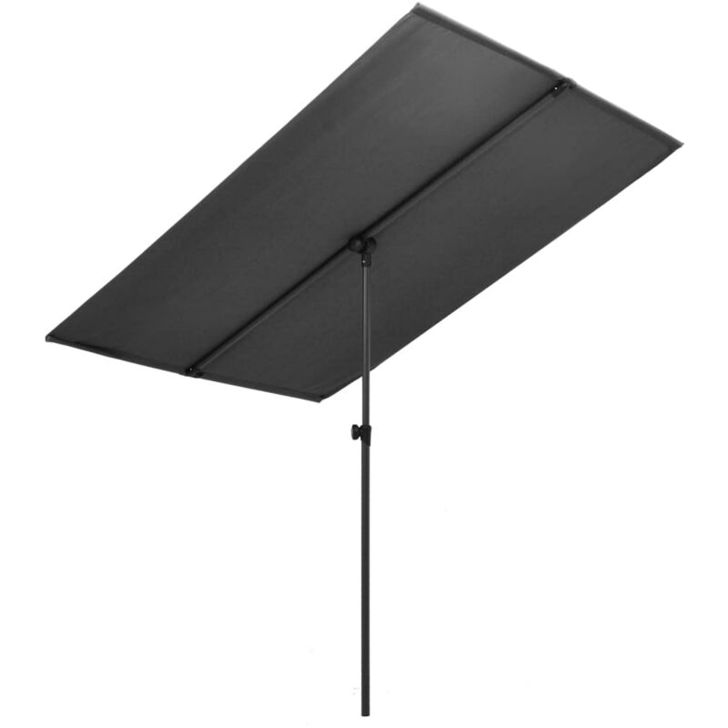 

Sombrilla de jardín palo de aluminio gris antracita 180x130 cm