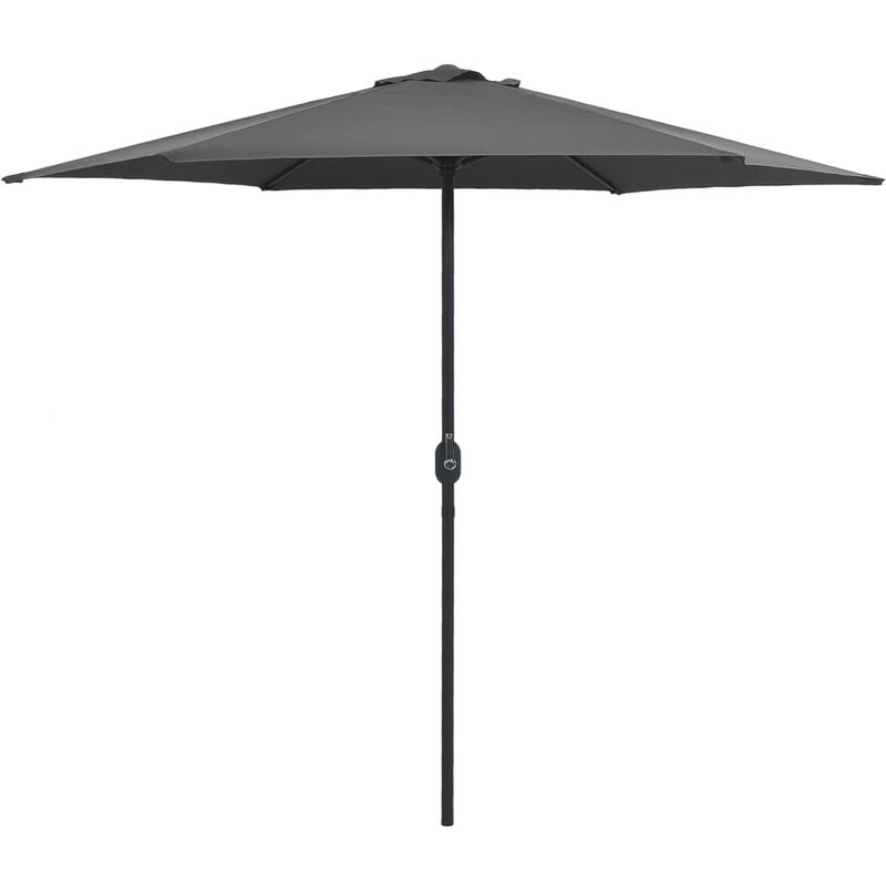 

Sombrilla de jardín palo de aluminio gris antracita 270x246 cm