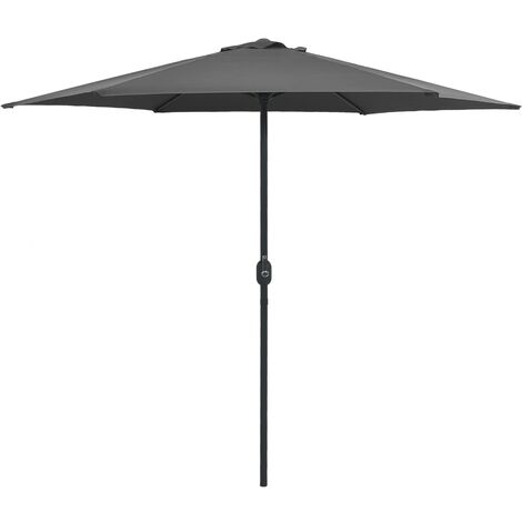 Sombrilla de jardín palo de aluminio gris antracita 270x246 cm vidaXL