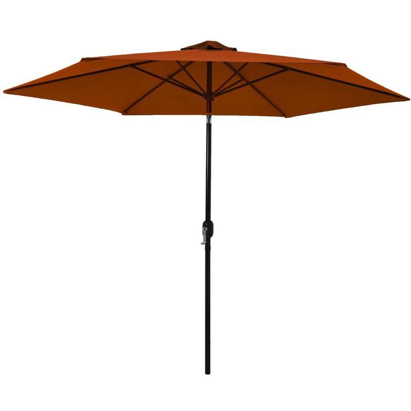 

Sombrilla de jardín palo de metal terracota 300 cm