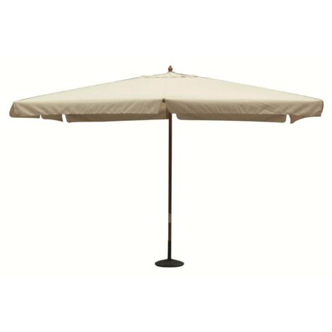 Sombrilla de jardín rectangular de madera Fantasy - Blanco roto
