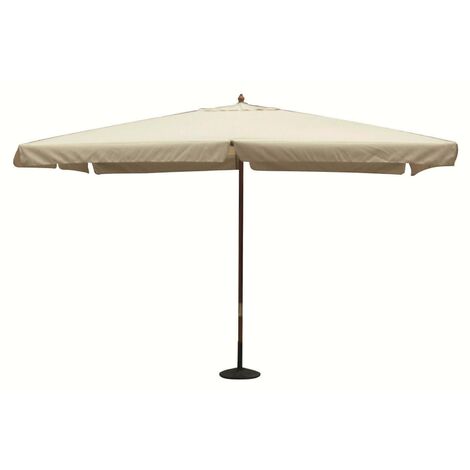 Sombrilla de jardín tela parasol y poste de madera mod. Fantasy Marfil 2x3