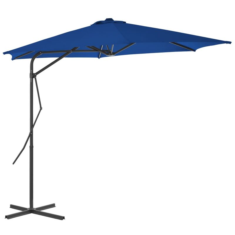 

Youthup - Sombrilla de jardín con palo de acero azul 300x230cm - Azul