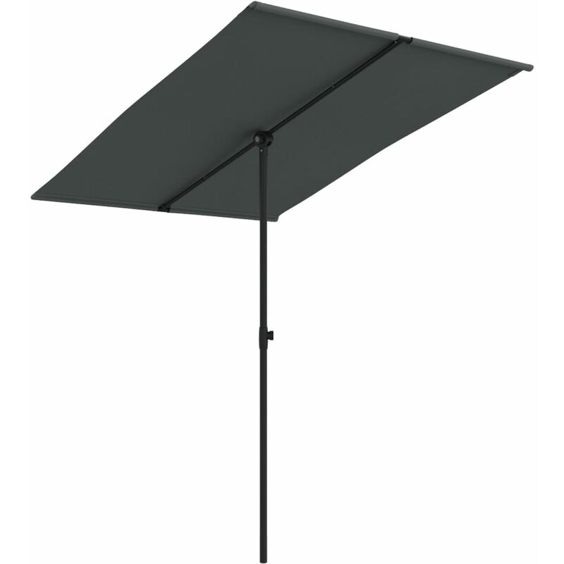 

Youthup - Sombrilla de jardín con palo de aluminio gris antracita 2x1,5 m - Antracita