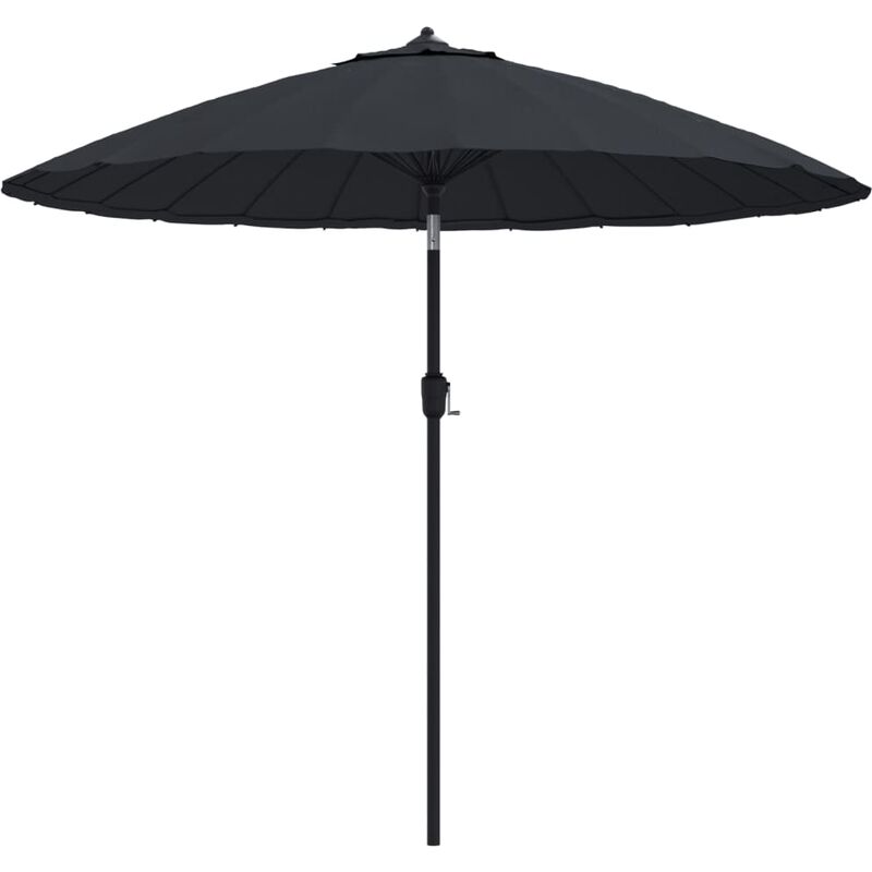 

Youthup - Sombrilla de jardín con palo de aluminio negro 270 cm - Negro
