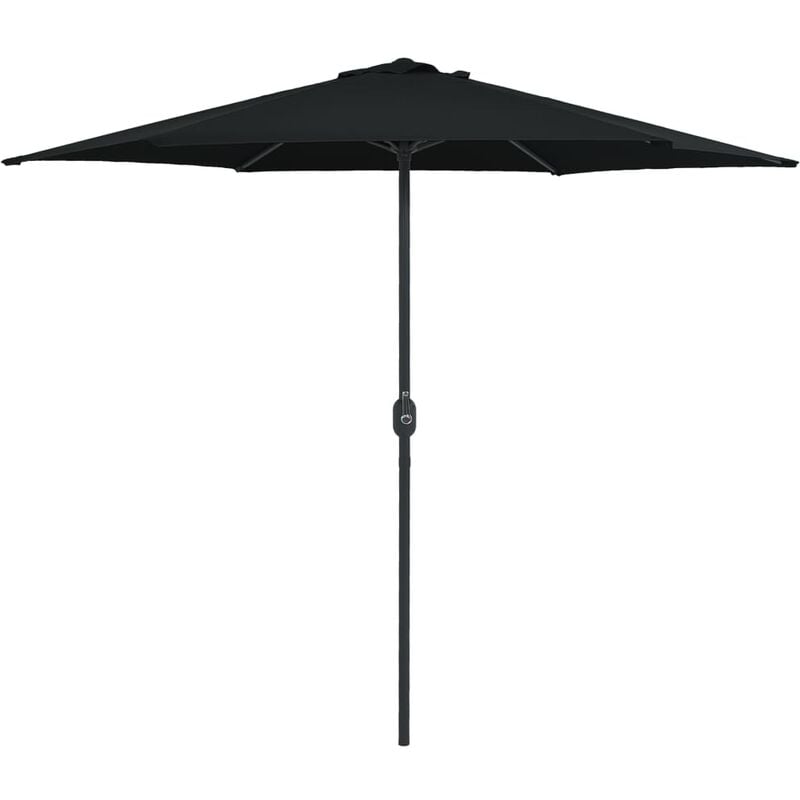 

Sombrilla de jardín con palo de aluminio negro 270x246 cm - Negro