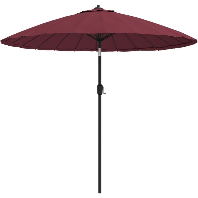 

Youthup - Sombrilla de jardín con palo de aluminio rojo burdeos 270 cm - Rojo