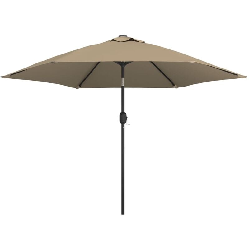 

Youthup - Sombrilla de jardín con palo de metal 300 cm gris topo - Marrón