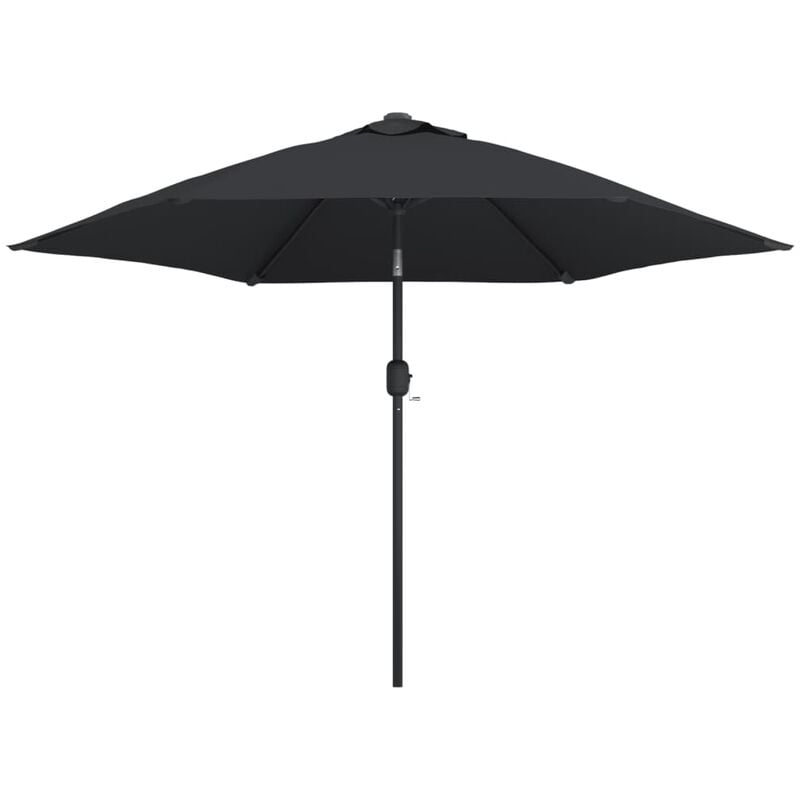 

Youthup - Sombrilla de jardín con palo de metal negro 300 cm - Negro