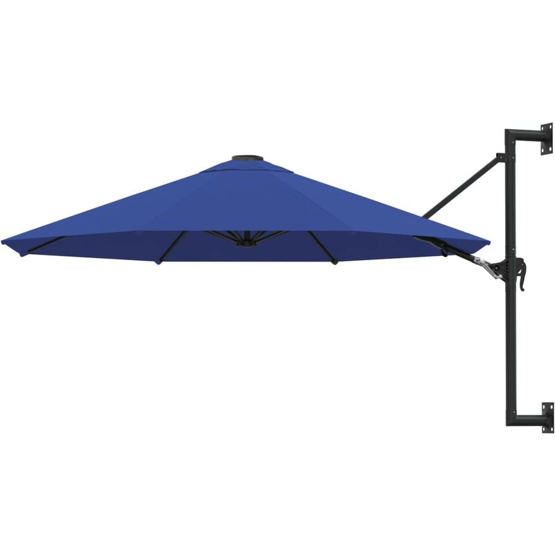 

Sombrilla de pared con palo de metal azul 300 cm