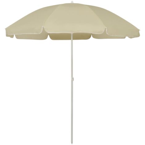 Sombrilla de playa amarillo arena 240 cm