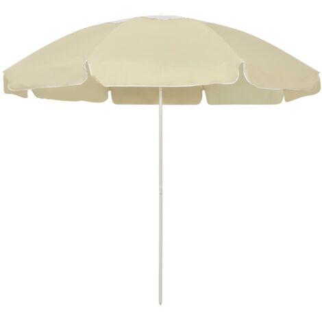 Sombrilla de playa amarillo arena 240 cm vidaXL