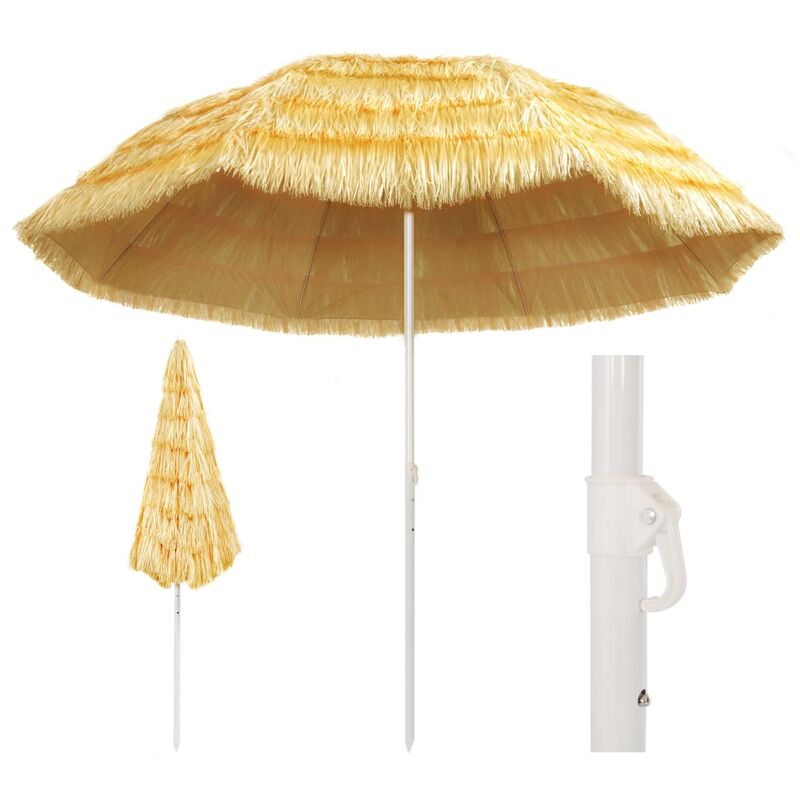 

Sombrilla de playa estilo Hawai natural 300 cm