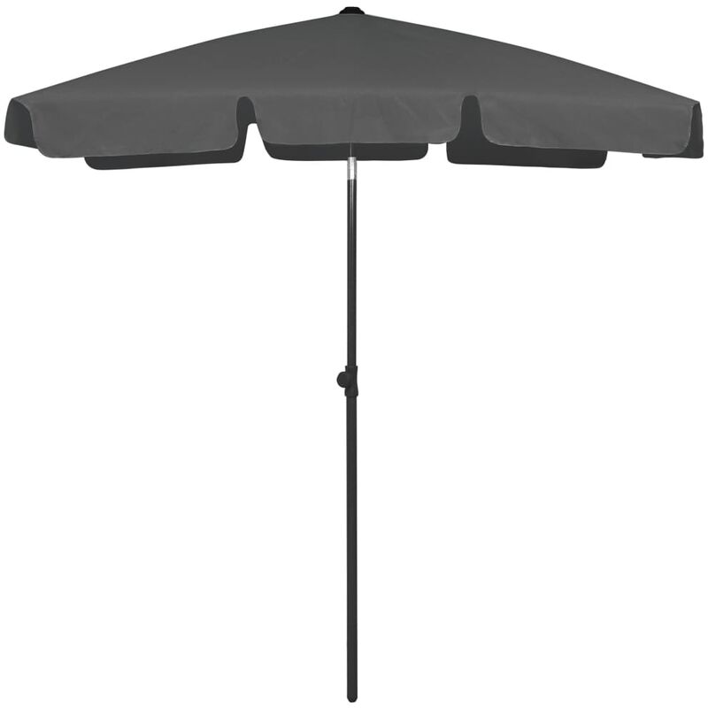 

Sombrilla de playa gris antracita 180x120 cm