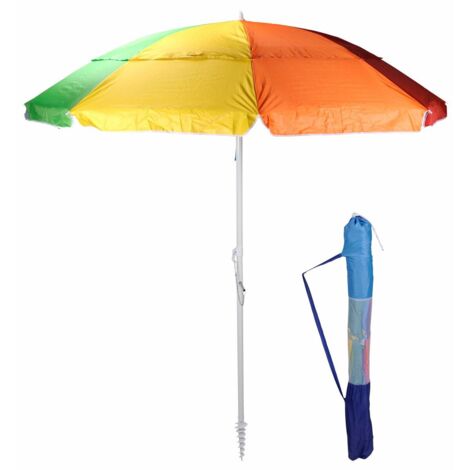SOMBRILLA DE PLAYA MULTICOLOR ARTICULADA Ø220cm