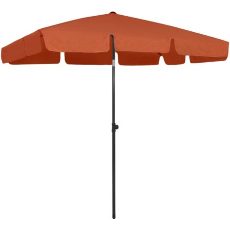 Sombrilla de playa terracota 200x125 cm vidaXL