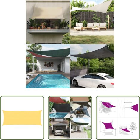 Sombrilla de vela -  Toldo de vela beige HDPE 160 g/m² 2x4,5 m