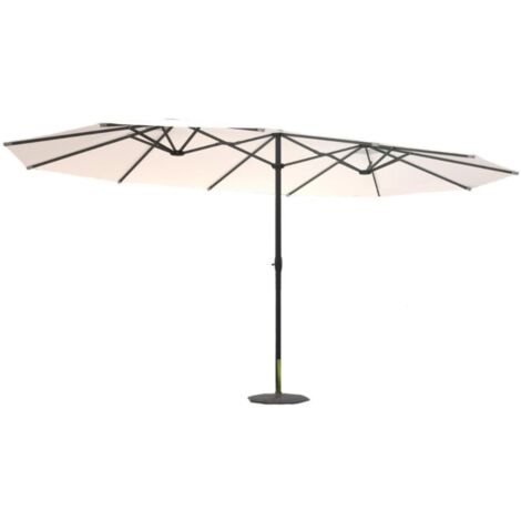 Sombrilla doble  recta ovalada crudo 2,7 x 4,6 m VENICE