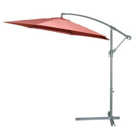 Sombrilla lateral de aluminio verde de 300 cm