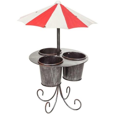 Sombrilla macetero de metal 32,5x32,5x49