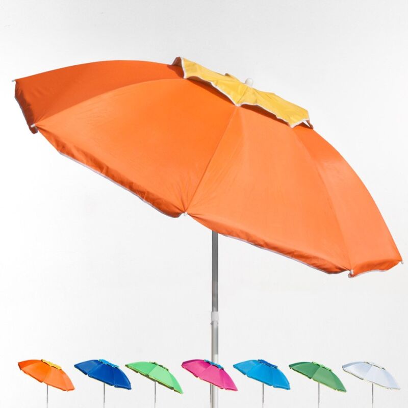 

Beachline - Sombrilla mar playa aluminio 180 cm antiviento protección uv Corsica | Naranja