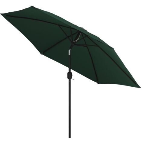 Sombrilla mueble de jardín voladizo 3 m verde 020008601