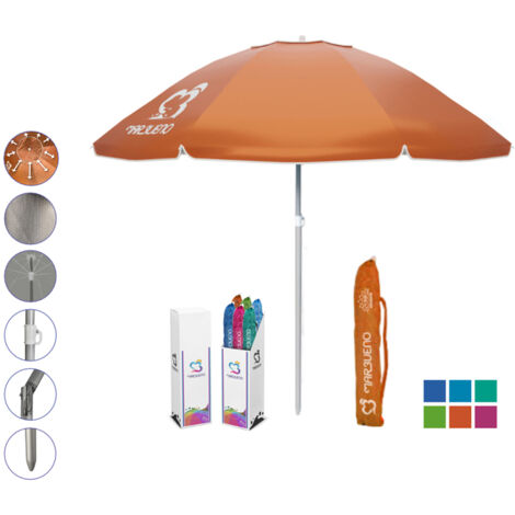 Sombrilla nylon y aluminio con funda - Surtido - Ø 180 cm
