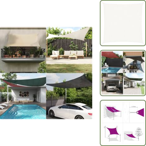 Sombrilla para jardín - vidaXL Toldo de vela blanco HDPE 160 g/m² 2,5x2,5 m - Sombrilla para terraza