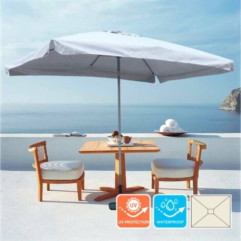 ELIOS PARASOLS Sombrilla para jardín y terraza de aluminio rectangular Eden 3x2m Bar/Restaurante Styles: con volante