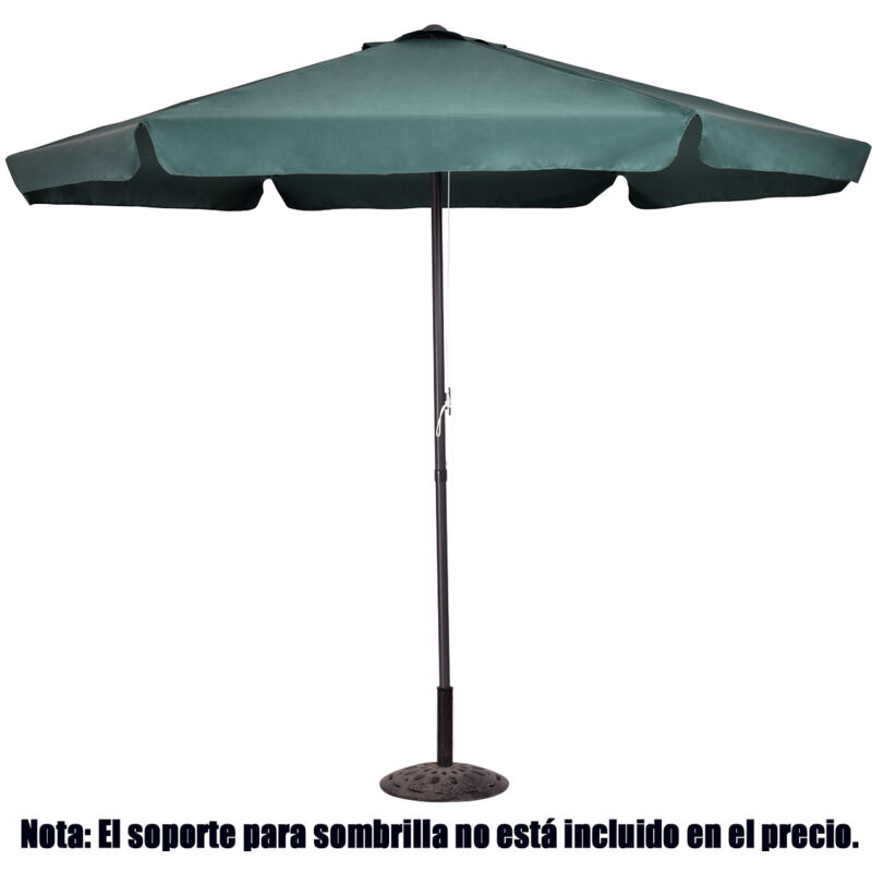 

Sombrilla Parasol 300cm Diámetro para Terraza Patio Jardín Playa Quitasol Protección Solar Beige