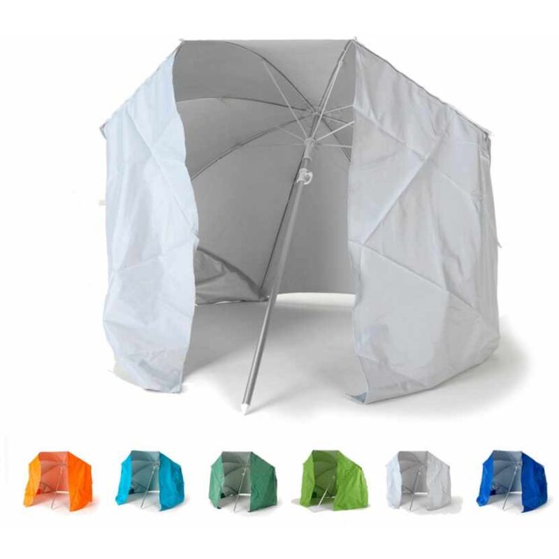 

Beachline - Sombrilla Portátil con Cortina Ligera Aluminio Playa 160 cm Piuma | Blanco