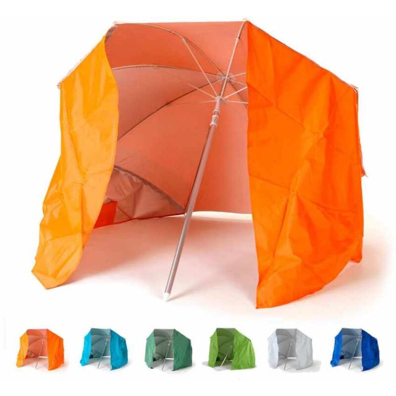 

Beachline - Sombrilla Portátil con Cortina Ligera Aluminio Playa 200 cm Piuma | Naranja